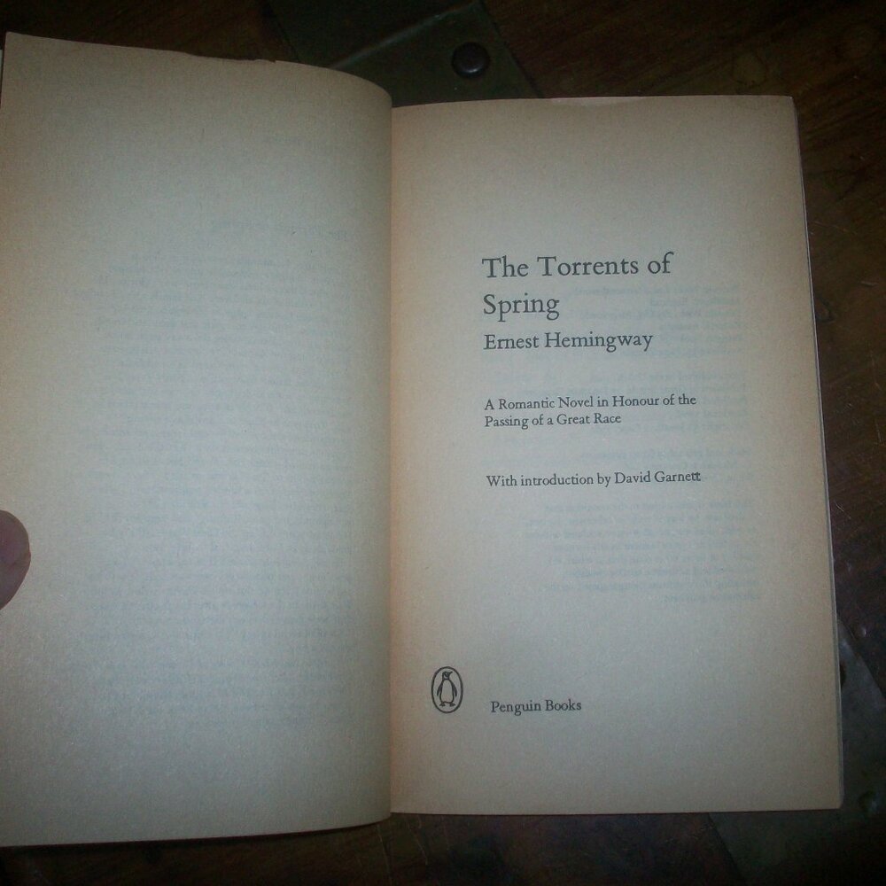 Hemmingway The Torrents of Spring Vintage Penguin Books Reprint 1976 PB
